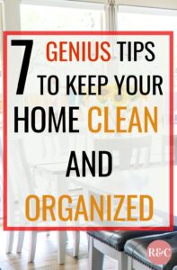 7 tips for an organized home pin