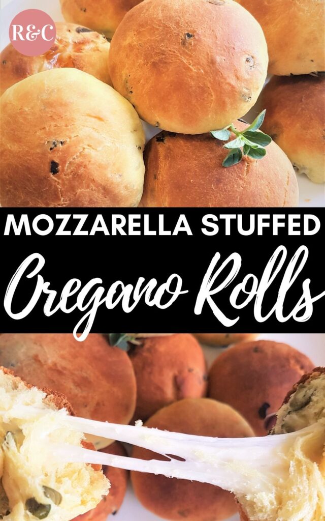 Cheese Stuffed Dinner Rolls with Oregano
