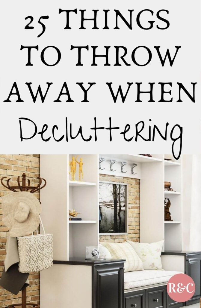 25 things to throw away when decluttering